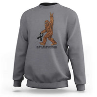 Funny Bigfoot Skin Cancer Support Sweatshirt In May We Wear Black