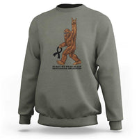 Funny Bigfoot Skin Cancer Support Sweatshirt In May We Wear Black