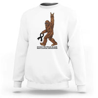 Funny Bigfoot Skin Cancer Support Sweatshirt In May We Wear Black