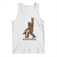 Funny Bigfoot Skin Cancer Support Tank Top In May We Wear Black