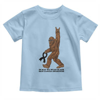 Funny Bigfoot Skin Cancer Support Toddler T Shirt In May We Wear Black