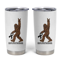 Funny Bigfoot Skin Cancer Support Tumbler Cup In May We Wear Black