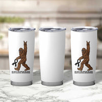 Funny Bigfoot Skin Cancer Support Tumbler Cup In May We Wear Black