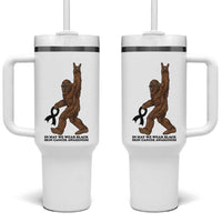 Funny Bigfoot Skin Cancer Support Tumbler With Handle In May We Wear Black