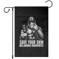 Bigfoot Save Your Skin Garden Flag Melanoma Warrior Support