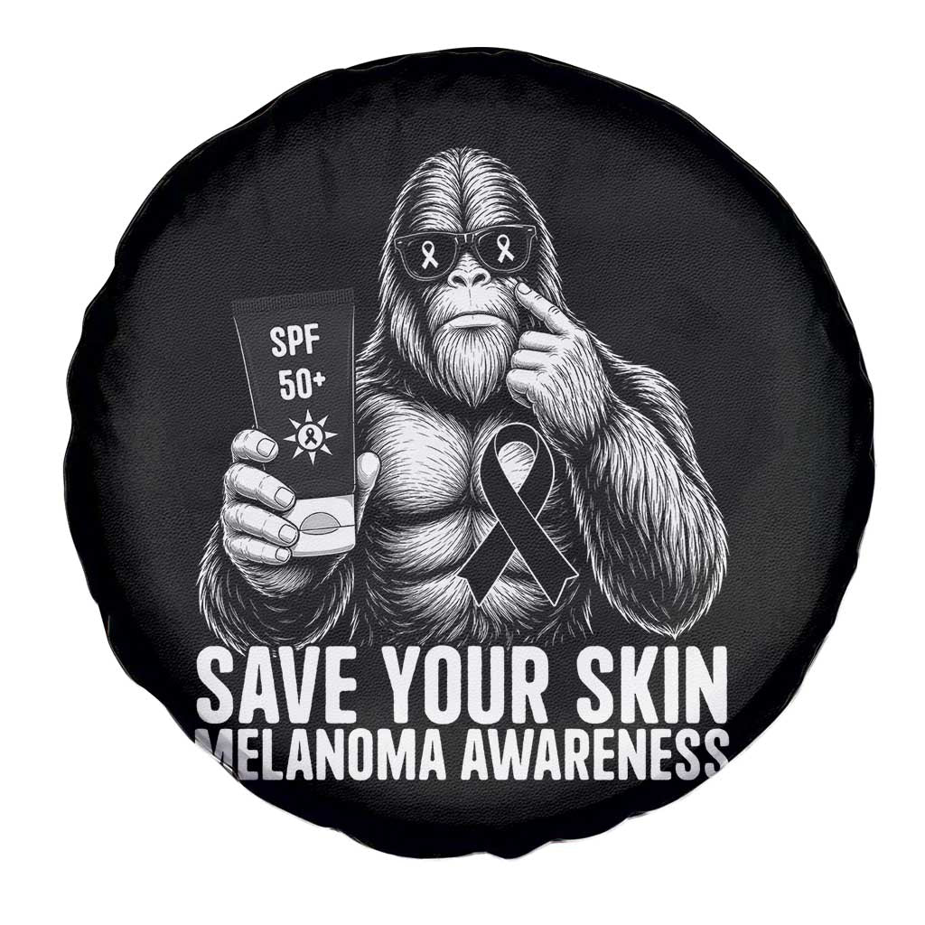 Bigfoot Save Your Skin Spare Tire Cover Melanoma Warrior Support