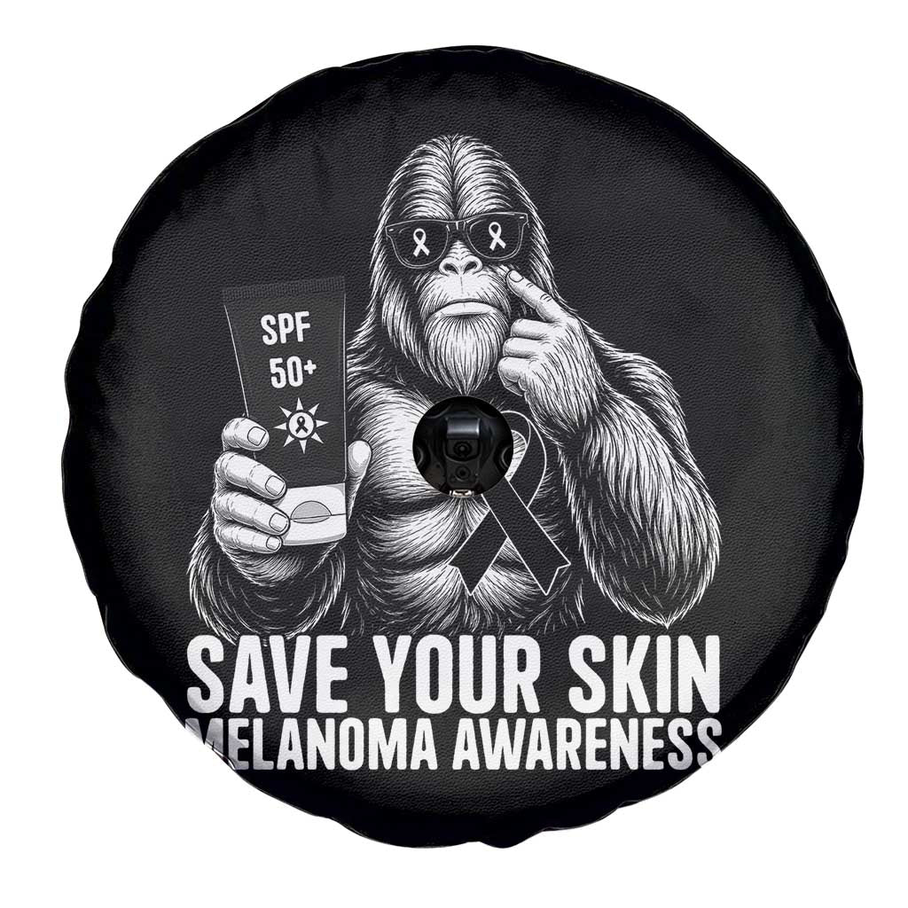 Bigfoot Save Your Skin Spare Tire Cover Melanoma Warrior Support