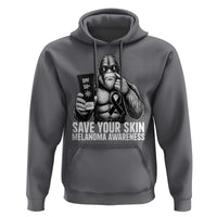 Bigfoot Save Your Skin Hoodie Melanoma Warrior Support