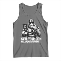 Bigfoot Save Your Skin Tank Top Melanoma Warrior Support