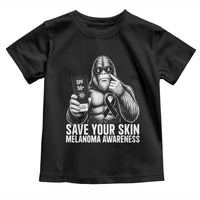 Bigfoot Save Your Skin Toddler T Shirt Melanoma Warrior Support