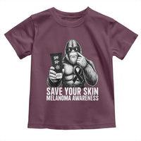 Bigfoot Save Your Skin Toddler T Shirt Melanoma Warrior Support