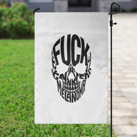 Fuck Melanoma Skull Typography Garden Flag Skin Cancer Warrior