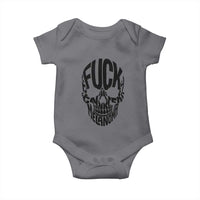 Fuck Melanoma Skull Typography Baby Onesie Skin Cancer Warrior