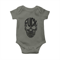 Fuck Melanoma Skull Typography Baby Onesie Skin Cancer Warrior