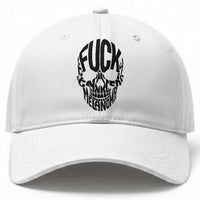 Fuck Melanoma Skull Typography Baseball Cap Skin Cancer Warrior
