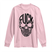 Fuck Melanoma Skull Typography Long Sleeve Shirt Skin Cancer Warrior