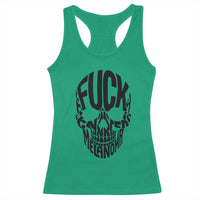 Fuck Melanoma Skull Typography Racerback Tank Top Skin Cancer Warrior