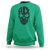 Fuck Melanoma Skull Typography Sweatshirt Skin Cancer Warrior