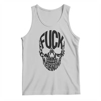 Fuck Melanoma Skull Typography Tank Top Skin Cancer Warrior