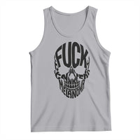 Fuck Melanoma Skull Typography Tank Top Skin Cancer Warrior