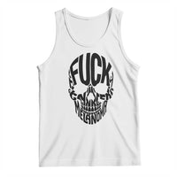 Fuck Melanoma Skull Typography Tank Top Skin Cancer Warrior