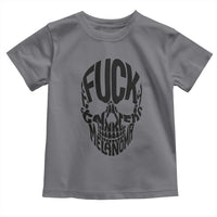 Fuck Melanoma Skull Typography Toddler T Shirt Skin Cancer Warrior
