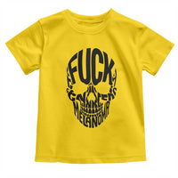 Fuck Melanoma Skull Typography Toddler T Shirt Skin Cancer Warrior