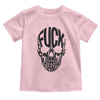 Fuck Melanoma Skull Typography Toddler T Shirt Skin Cancer Warrior