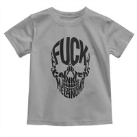 Fuck Melanoma Skull Typography Toddler T Shirt Skin Cancer Warrior
