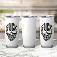 Fuck Melanoma Skull Typography Tumbler Cup Skin Cancer Warrior