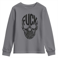 Fuck Melanoma Skull Typography Youth Sweatshirt Skin Cancer Warrior