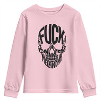 Fuck Melanoma Skull Typography Youth Sweatshirt Skin Cancer Warrior