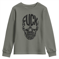 Fuck Melanoma Skull Typography Youth Sweatshirt Skin Cancer Warrior