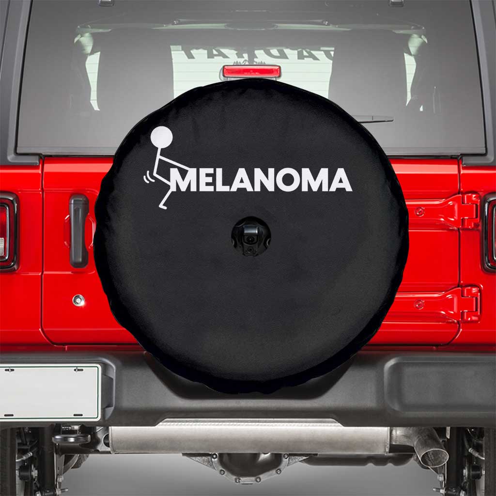 Fuck Melanoma Awareness Spare Tire Cover Funny Stick Figure Warrior