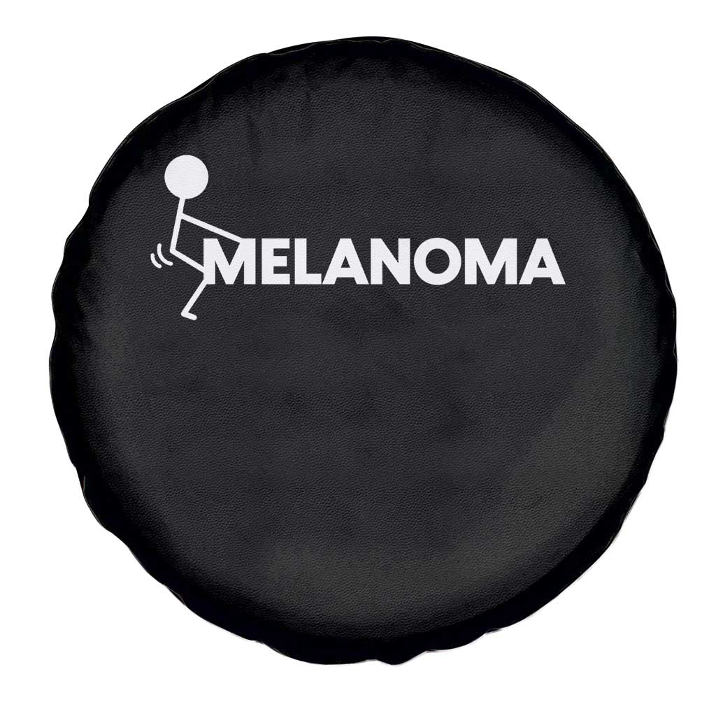 Fuck Melanoma Awareness Spare Tire Cover Funny Stick Figure Warrior