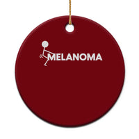 Fuck Melanoma Awareness Ceramic Ornament Funny Stick Figure Warrior