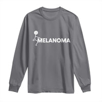 Fuck Melanoma Awareness Long Sleeve Shirt Funny Stick Figure Warrior