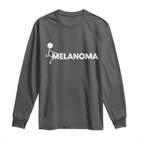 Fuck Melanoma Awareness Long Sleeve Shirt Funny Stick Figure Warrior
