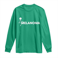 Fuck Melanoma Awareness Long Sleeve Shirt Funny Stick Figure Warrior