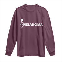 Fuck Melanoma Awareness Long Sleeve Shirt Funny Stick Figure Warrior