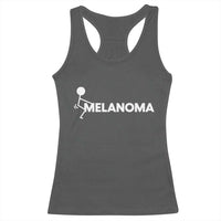 Fuck Melanoma Awareness Racerback Tank Top Funny Stick Figure Warrior