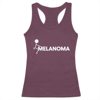 Fuck Melanoma Awareness Racerback Tank Top Funny Stick Figure Warrior