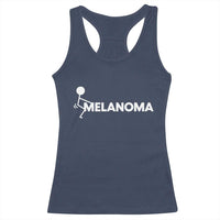 Fuck Melanoma Awareness Racerback Tank Top Funny Stick Figure Warrior