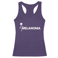 Fuck Melanoma Awareness Racerback Tank Top Funny Stick Figure Warrior