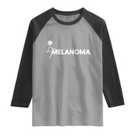 Fuck Melanoma Awareness Raglan Shirt Funny Stick Figure Warrior