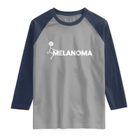 Fuck Melanoma Awareness Raglan Shirt Funny Stick Figure Warrior