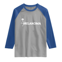 Fuck Melanoma Awareness Raglan Shirt Funny Stick Figure Warrior
