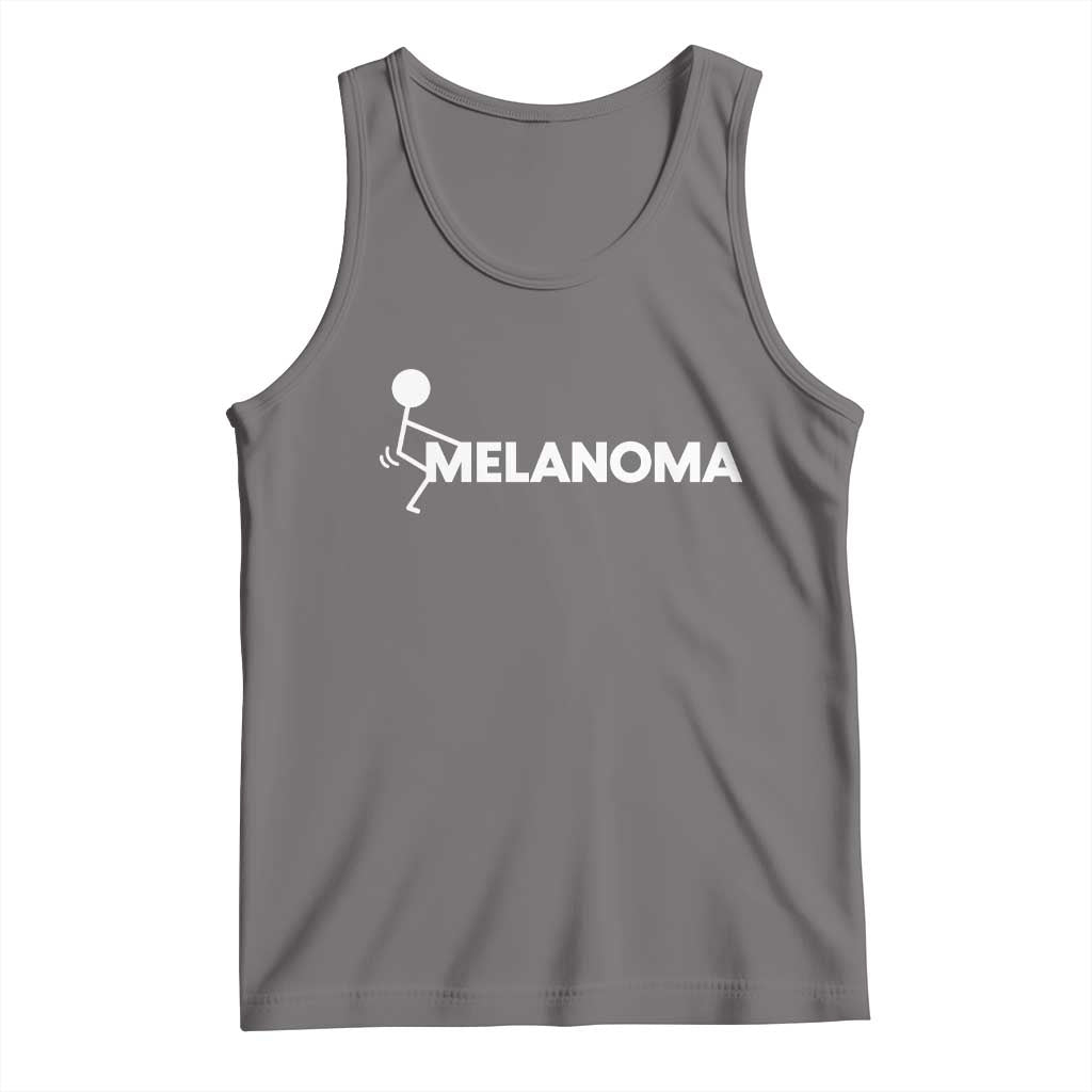 Fuck Melanoma Awareness Tank Top Funny Stick Figure Warrior