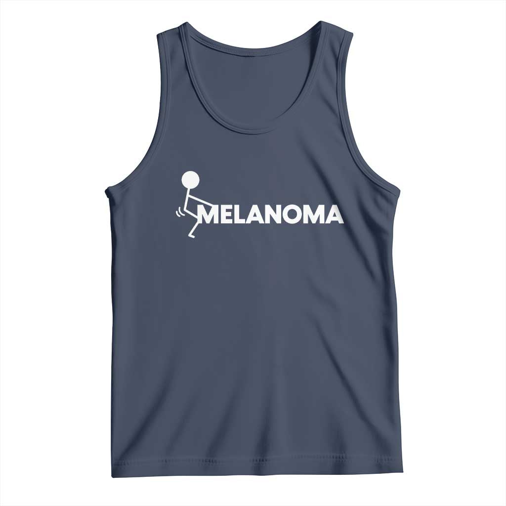 Fuck Melanoma Awareness Tank Top Funny Stick Figure Warrior
