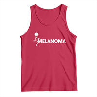 Fuck Melanoma Awareness Tank Top Funny Stick Figure Warrior